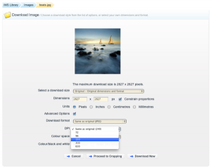 How to change image resolution in Third Light IMS