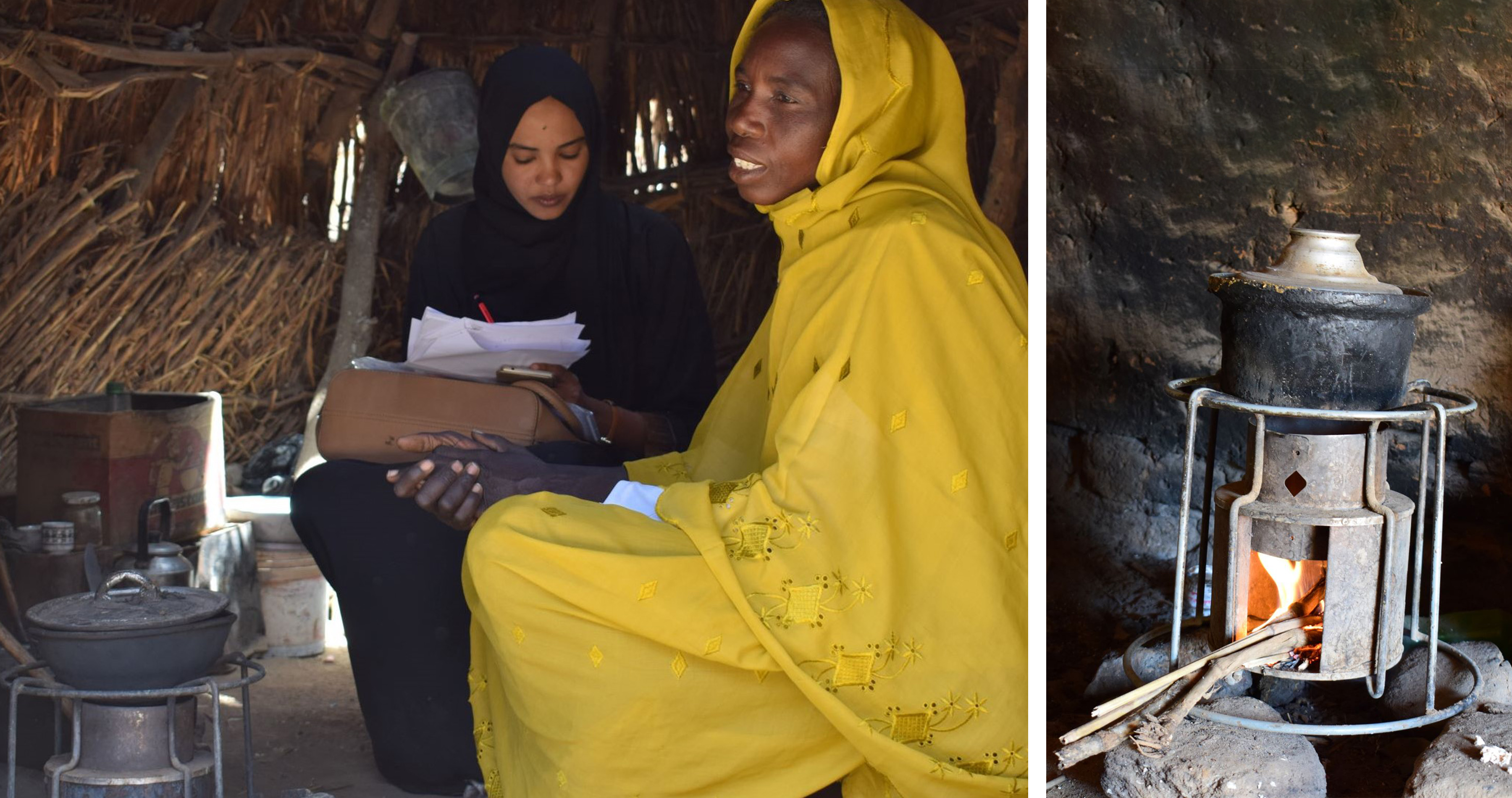 a Somalian woman uses her new stove
