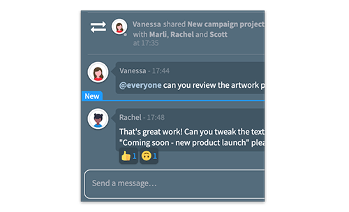 Chat and comments in your digital asset workflow