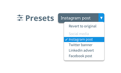 Crop and prepare images for social media